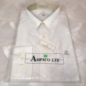 Ampaco Ltd Man’s Police Uniform White Dress Shirt  16 1/2, 34-35 BN